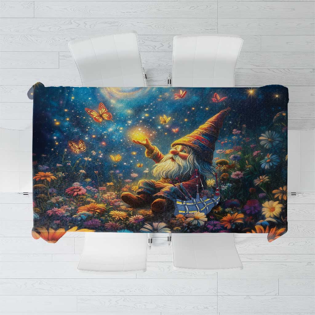 Nollaig Chridheil Scottish Gnome Tablecloth Merry Christmas with Starry Night - Wonder Print Shop