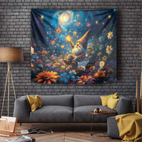 Nollaig Chridheil Scottish Gnome Tapestry Merry Christmas with Starry Night - Wonder Print Shop