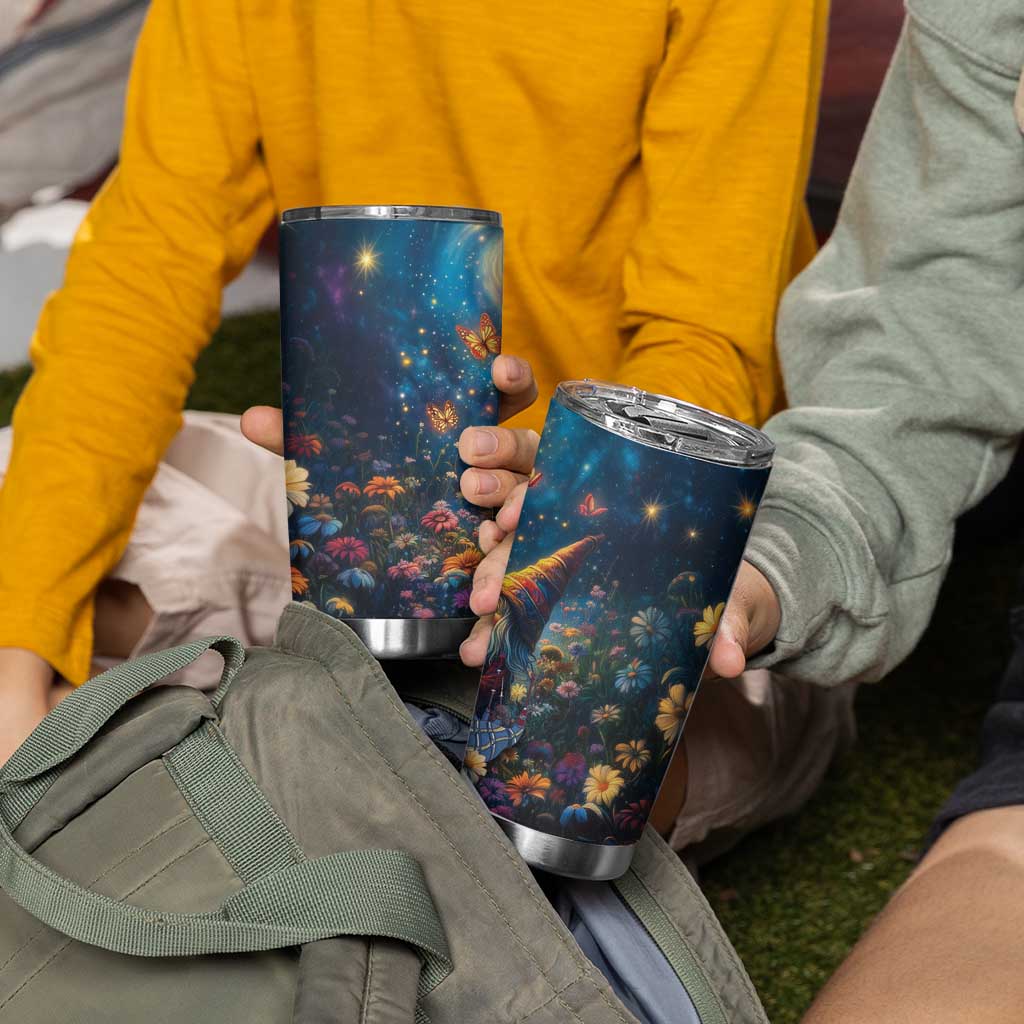 Nollaig Chridheil Scottish Gnome Tumbler Cup Merry Christmas with Starry Night - Wonder Print Shop