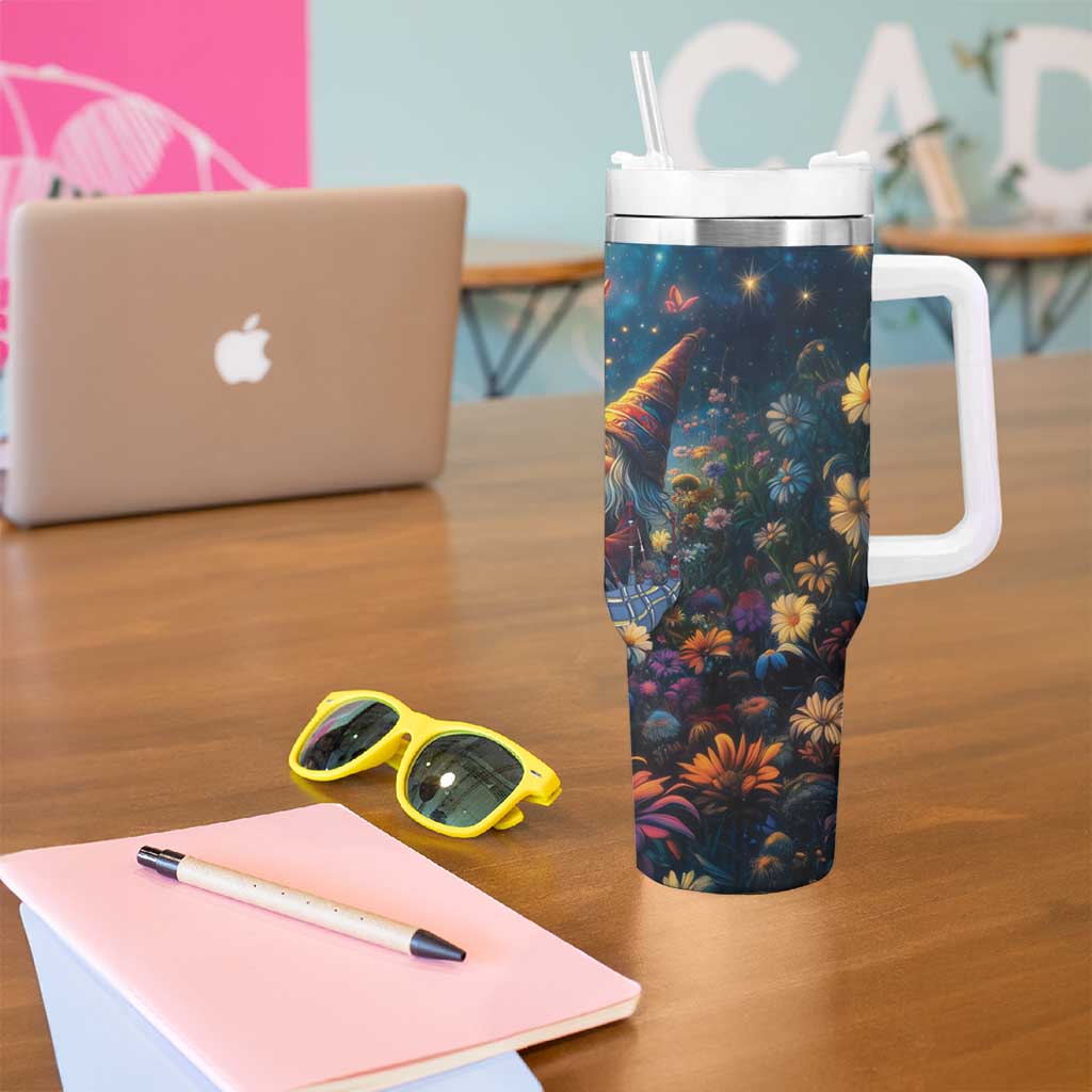 Nollaig Chridheil Scottish Gnome Tumbler With Handle Merry Christmas with Starry Night - Wonder Print Shop