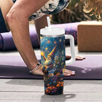 Nollaig Chridheil Scottish Gnome Tumbler With Handle Merry Christmas with Starry Night - Wonder Print Shop