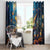 Nollaig Chridheil Scottish Gnome Window Curtain Merry Christmas with Starry Night - Wonder Print Shop