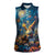 Nollaig Chridheil Scottish Gnome Women Sleeveless Polo Shirt Merry Christmas with Starry Night - Wonder Print Shop