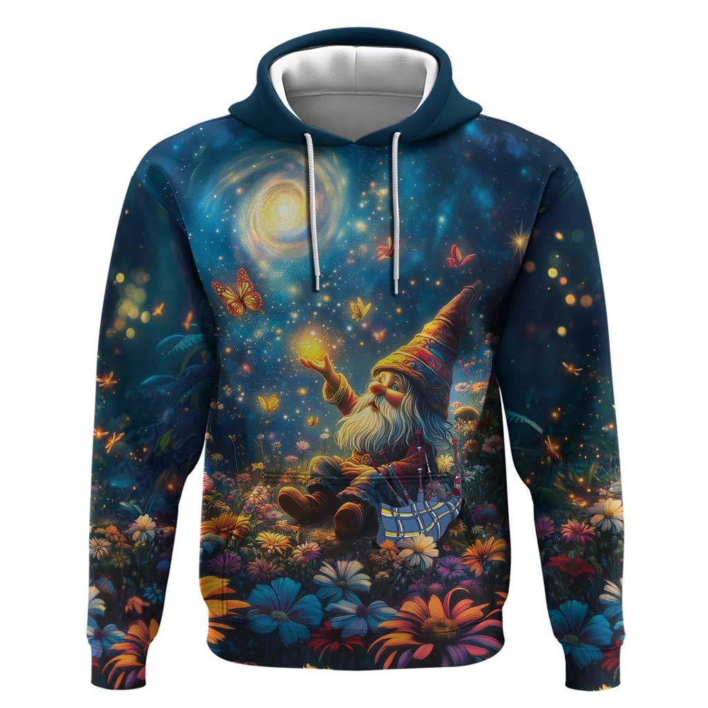 Nollaig Chridheil Scottish Gnome Zip Hoodie Merry Christmas with Starry Night - Wonder Print Shop