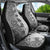 Polynesia Car Seat Cover Hibiscus and Hawaiian Tribal Tattoo Retro Style Gray Color LT9 - Wonder Print Shop