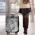 Polynesia Luggage Cover Hibiscus and Hawaiian Tribal Tattoo Retro Style Gray Color - Wonder Print Shop