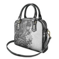 polynesia-shoulder-handbag-hibiscus-and-hawaiian-tribal-tattoo-retro-style-gray-color