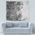 Polynesia Tapestry Hibiscus and Hawaiian Tribal Tattoo Retro Style Gray Color - Wonder Print Shop