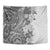 Polynesia Tapestry Hibiscus and Hawaiian Tribal Tattoo Retro Style Gray Color - Wonder Print Shop
