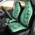 Polynesia Car Seat Cover Hibiscus and Hawaiian Tribal Tattoo Retro Style Green Color LT9 - Wonder Print Shop