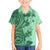 Polynesia Kid Hawaiian Shirt Hibiscus and Hawaiian Tribal Tattoo Retro Style Green Color - Wonder Print Shop