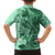 Polynesia Kid Hawaiian Shirt Hibiscus and Hawaiian Tribal Tattoo Retro Style Green Color - Wonder Print Shop