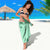 Polynesia Sarong Hibiscus and Hawaiian Tribal Tattoo Retro Style Green Color - Wonder Print Shop