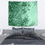 Polynesia Tapestry Hibiscus and Hawaiian Tribal Tattoo Retro Style Green Color - Wonder Print Shop