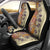 Polynesia Car Seat Cover Hibiscus and Hawaiian Tribal Tattoo Retro Style Tan Color LT9 - Wonder Print Shop