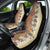 Polynesia Car Seat Cover Hibiscus and Hawaiian Tribal Tattoo Retro Style Tan Color LT9 - Wonder Print Shop