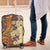 Polynesia Luggage Cover Hibiscus and Hawaiian Tribal Tattoo Retro Style Tan Color - Wonder Print Shop