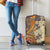 Polynesia Luggage Cover Hibiscus and Hawaiian Tribal Tattoo Retro Style Tan Color - Wonder Print Shop