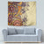 Polynesia Tapestry Hibiscus and Hawaiian Tribal Tattoo Retro Style Tan Color - Wonder Print Shop
