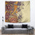 Polynesia Tapestry Hibiscus and Hawaiian Tribal Tattoo Retro Style Tan Color - Wonder Print Shop