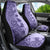 Polynesia Car Seat Cover Hibiscus and Hawaiian Tribal Tattoo Retro Style Violet Color LT9 - Wonder Print Shop