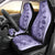 Polynesia Car Seat Cover Hibiscus and Hawaiian Tribal Tattoo Retro Style Violet Color LT9 - Wonder Print Shop