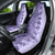 Polynesia Car Seat Cover Hibiscus and Hawaiian Tribal Tattoo Retro Style Violet Color LT9 - Wonder Print Shop
