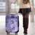 Polynesia Luggage Cover Hibiscus and Hawaiian Tribal Tattoo Retro Style Violet Color - Wonder Print Shop