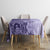 Polynesia Tablecloth Hibiscus and Hawaiian Tribal Tattoo Retro Style Violet Color - Wonder Print Shop