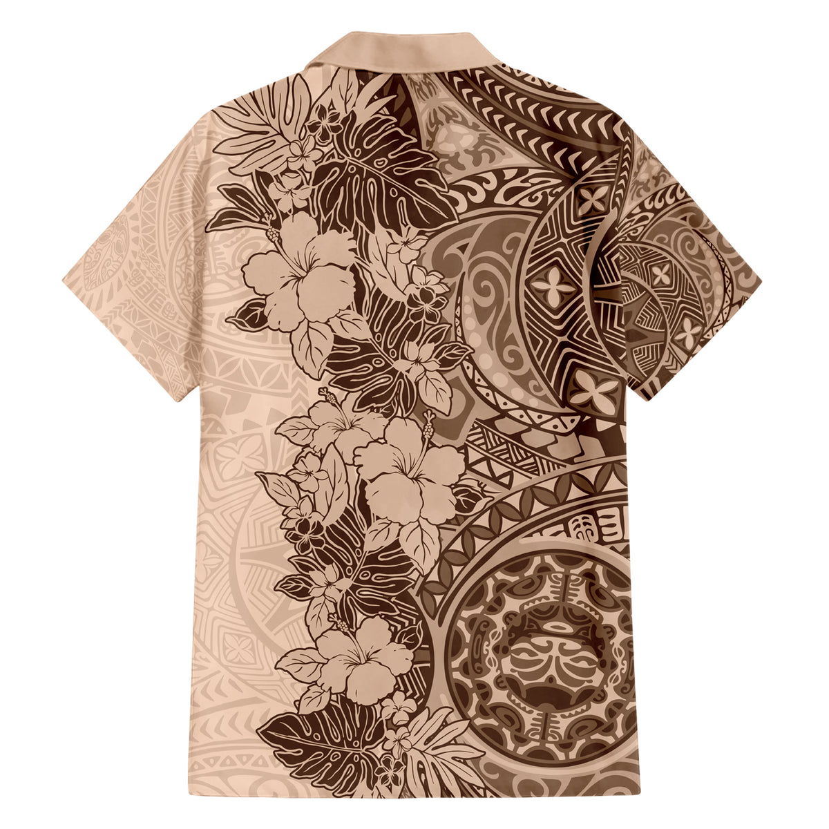 Polynesia Family Matching Short Sleeve Bodycon Dress and Hawaiian Shirt Hibiscus and Hawaiian Tribal Tattoo Retro Style Pink Pastel - Wonder Print Shop