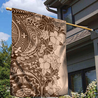 Polynesia Garden Flag Hibiscus and Hawaiian Tribal Tattoo Retro Style Pink Pastel - Wonder Print Shop