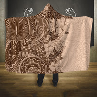 polynesia-hooded-blanket-hibiscus-and-hawaiian-tribal-tattoo-retro-style-pink-pastel