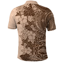Polynesia Polo Shirt Hibiscus and Hawaiian Tribal Tattoo Retro Style Pink Pastel - Wonder Print Shop
