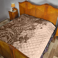 Polynesia Quilt Hibiscus and Hawaiian Tribal Tattoo Retro Style Pink Pastel - Wonder Print Shop