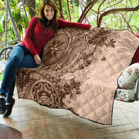 Polynesia Quilt Hibiscus and Hawaiian Tribal Tattoo Retro Style Pink Pastel - Wonder Print Shop