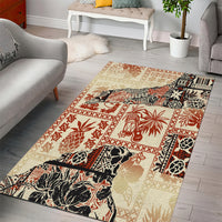 Hawaii Area Rug Aloha Tribal Pattern Beige Version LT9 - Wonder Print Shop