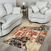 Hawaii Area Rug Aloha Tribal Pattern Beige Version LT9 - Wonder Print Shop