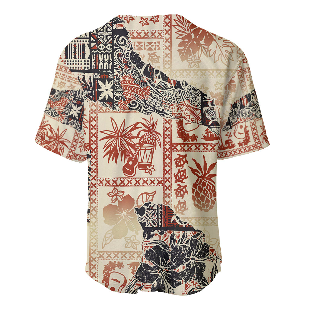 Hawaii Baseball Jersey Aloha Tribal Pattern Beige Version LT9 - Wonder Print Shop