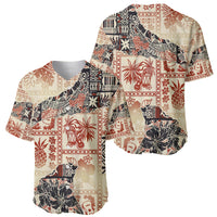 Hawaii Baseball Jersey Aloha Tribal Pattern Beige Version LT9 - Wonder Print Shop