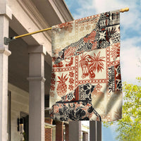 Hawaii Garden Flag Aloha Tribal Pattern Beige Version - Wonder Print Shop