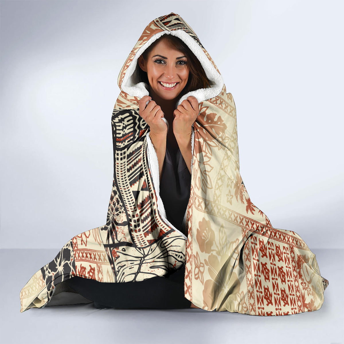 hawaii-hooded-blanket-aloha-tribal-pattern-beige-version