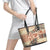 Hawaii Leather Tote Bag Aloha Tribal Pattern Beige Version - Wonder Print Shop