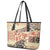 Hawaii Leather Tote Bag Aloha Tribal Pattern Beige Version - Wonder Print Shop