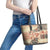 Hawaii Leather Tote Bag Aloha Tribal Pattern Beige Version - Wonder Print Shop