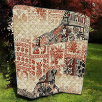Hawaii Quilt Aloha Tribal Pattern Beige Version - Wonder Print Shop