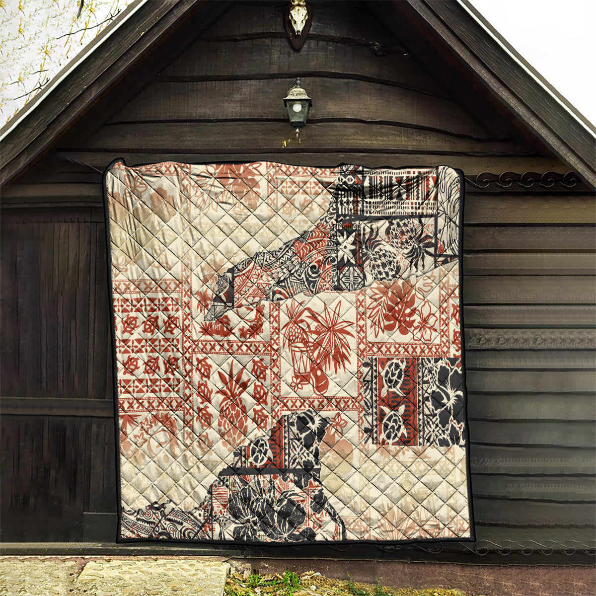 Hawaii Quilt Aloha Tribal Pattern Beige Version - Wonder Print Shop