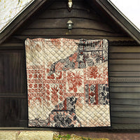 Hawaii Quilt Aloha Tribal Pattern Beige Version - Wonder Print Shop