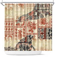hawaii-shower-curtain-aloha-tribal-pattern-beige-version