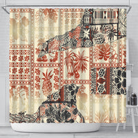 hawaii-shower-curtain-aloha-tribal-pattern-beige-version