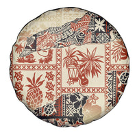 Hawaii Spare Tire Cover Aloha Tribal Pattern Beige Version - Wonder Print Shop